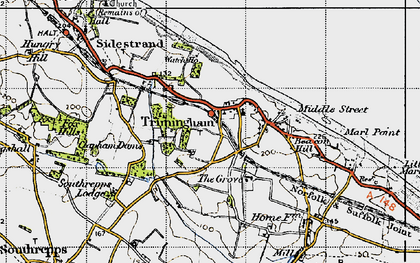 Old map of Trimingham in 1945