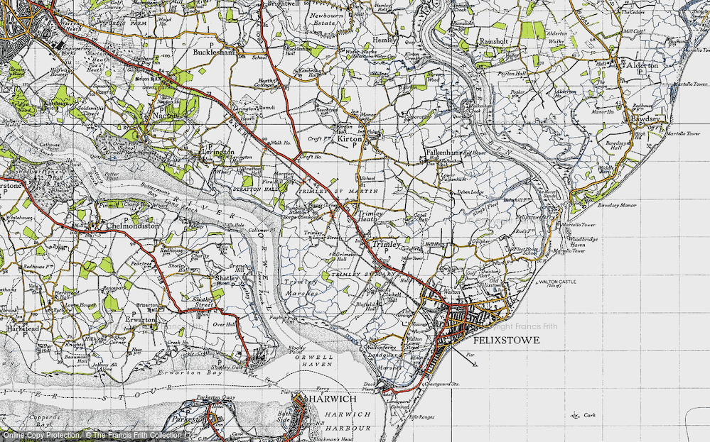 Old Map of Trimley St Martin, 1946 in 1946
