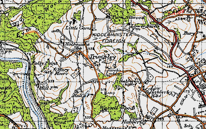 Old map of Trimpley in 1947