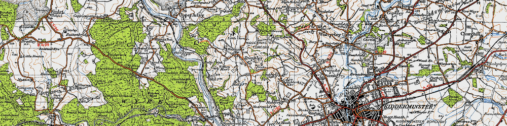 Old map of Trimpley in 1947