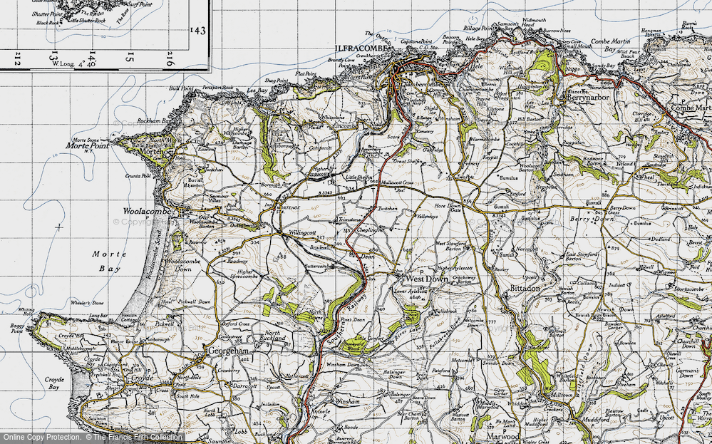 Old Map of Trimstone, 1946 in 1946