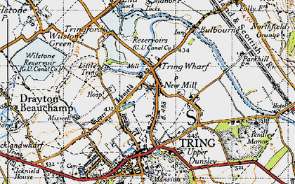 Old map of Tring Wharf in 1946