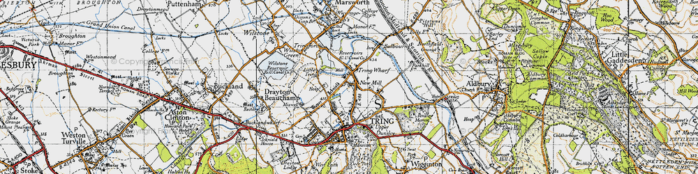 Old map of Tring Wharf in 1946