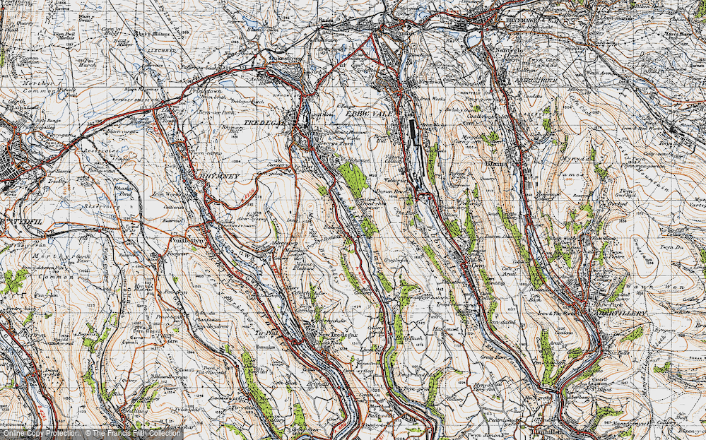 Old Map of Troearhiwgwair, 1947 in 1947