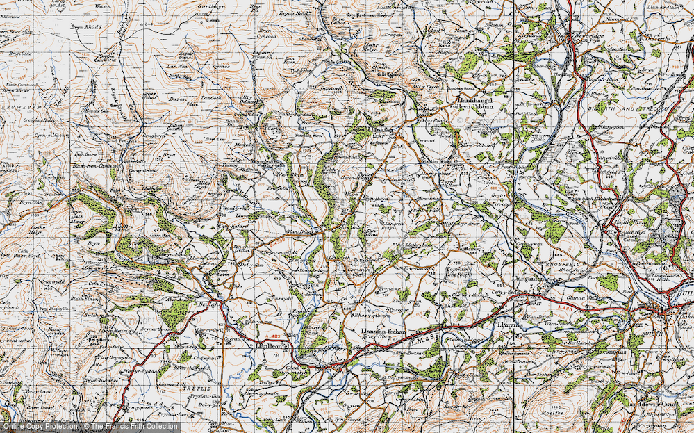 Old Map of Troedrhiwdalar, 1947 in 1947