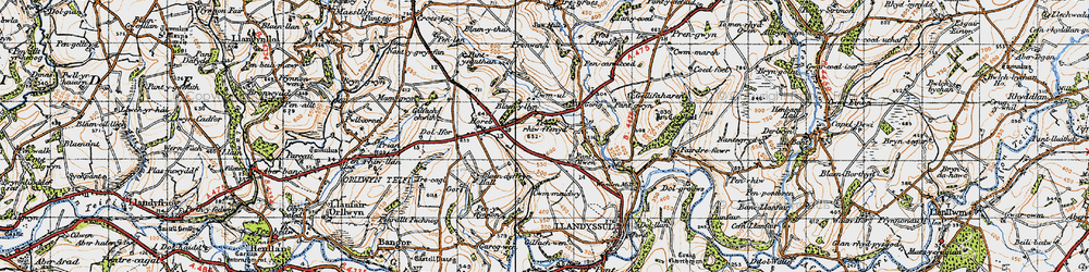 Old map of Troedrhiwffenyd in 1947