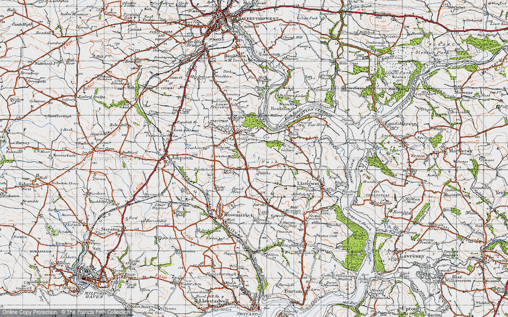 Old Map of Trooper's Inn, 1946 in 1946