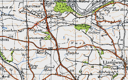 Old map of Trooper's Inn in 1946