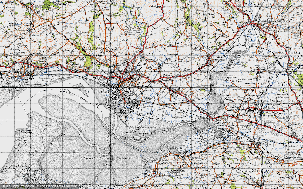 Old Map of Trostre, 1947 in 1947