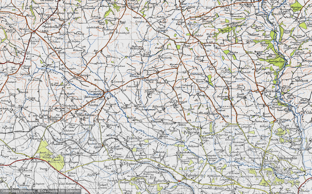 Old Map of Troswell, 1946 in 1946