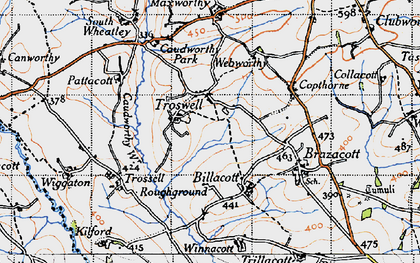 Old map of Troswell in 1946