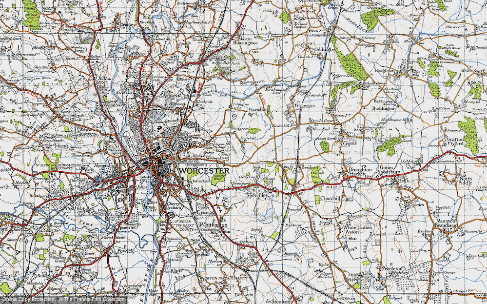 Old Map of Trotshill, 1947 in 1947