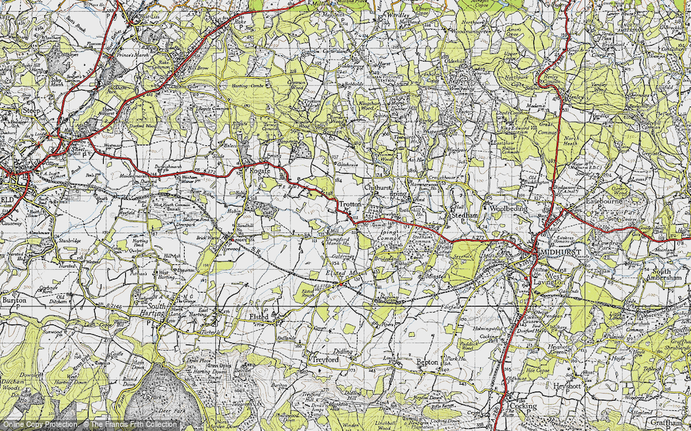 Old Map of Trotton, 1945 in 1945