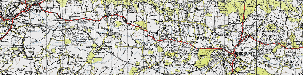 Old map of Trotton in 1945