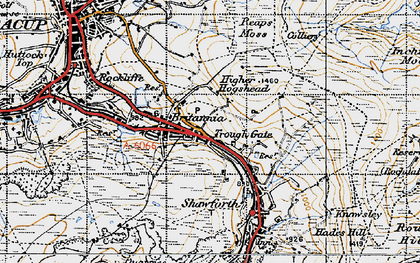 Old map of Trough Gate in 1947