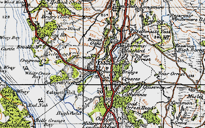Old map of Borrans Resr in 1947