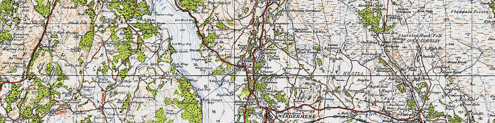 Old map of Broad Oaks in 1947