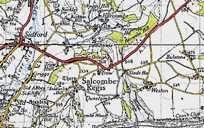 Old map of Trow in 1946