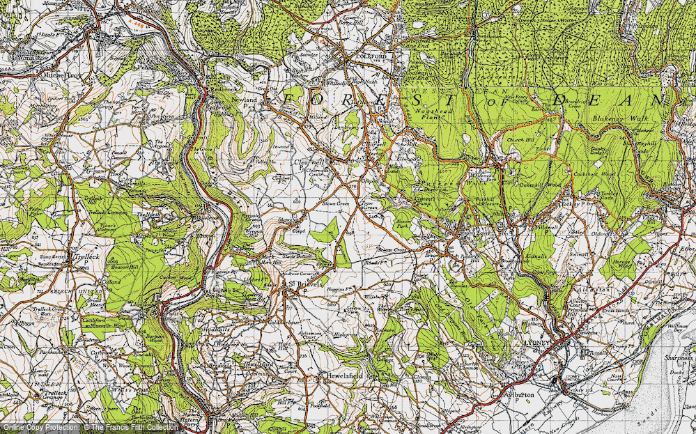 Old Map of Historic Map covering Bearse Common in 1946