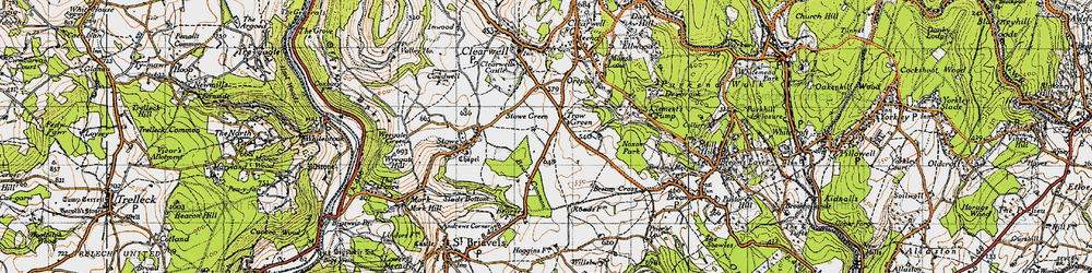 Old map of Bearse Common in 1946