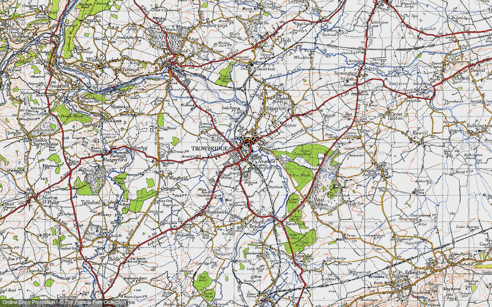 Old Map of Trowbridge, 1946 in 1946