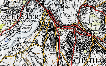 Old map of Troy Town in 1946
