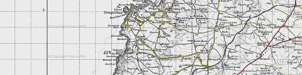 Old map of Trenale in 1946