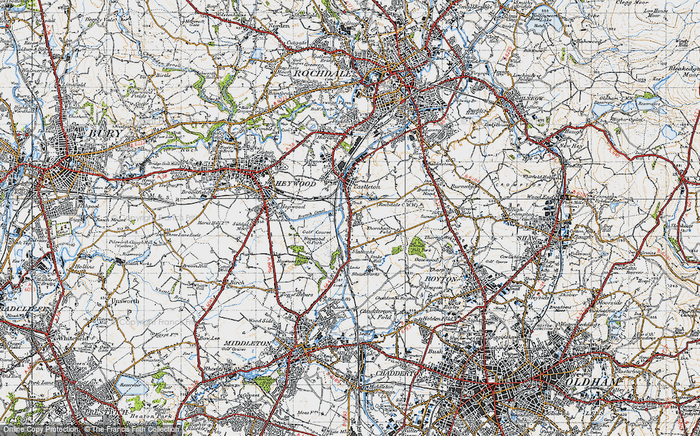 Old Map of Trub, 1947 in 1947