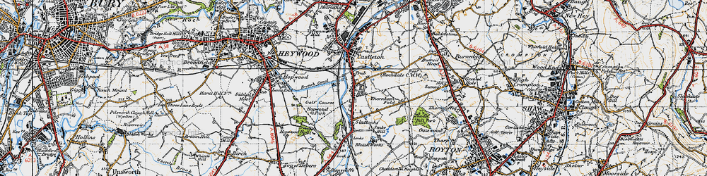Old map of Trub in 1947