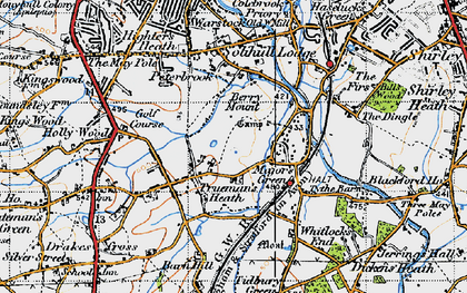 Old map of Berry Mound in 1947