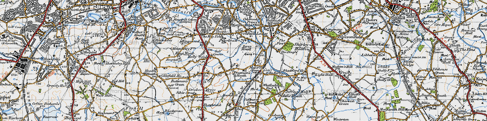 Old map of Trueman's Heath in 1947