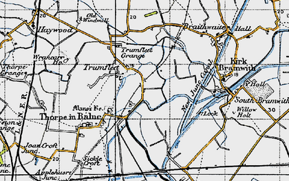 Old map of Trumfleet in 1947