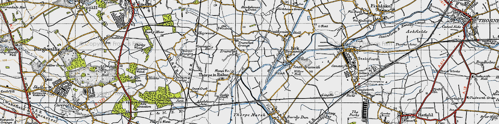 Old map of Trumfleet in 1947