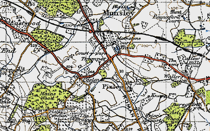 Old map of Trumpet in 1947