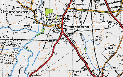 Old map of Trumpington in 1946