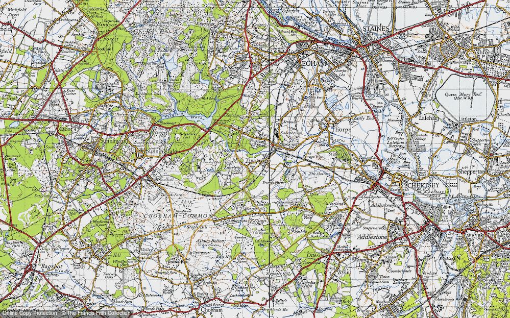 Old Map of Trumps Green, 1940 in 1940