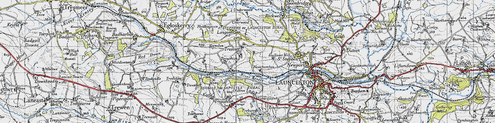 Old map of Truscott in 1946