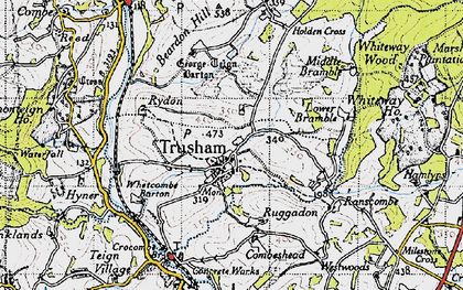 Old map of Trusham in 1946