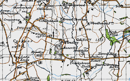 Old map of Trusley in 1946