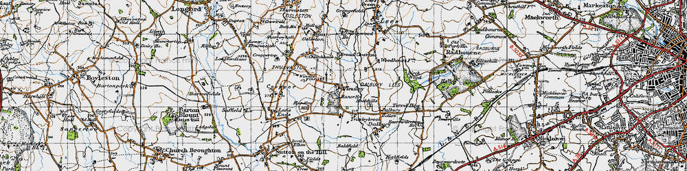 Old map of Trusley in 1946