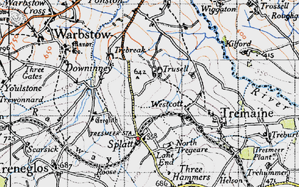 Old map of Trussell in 1946