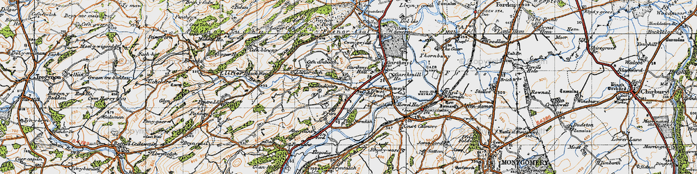 Old map of Trwstllewelyn in 1947