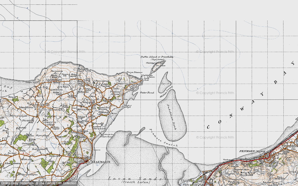 Old Map of Trwyn Penmon, 1947 in 1947