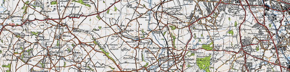 Old map of Awbridge Br in 1946