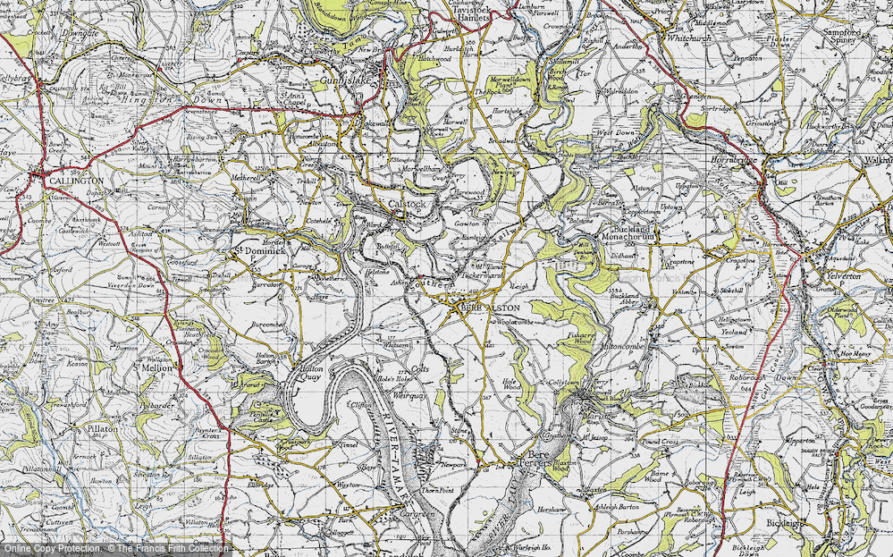 Old Map of Historic Map covering Leigh in 1946