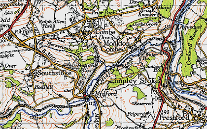 Old map of Tucking Mill in 1946