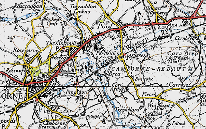 Old map of Tuckingmill in 1946
