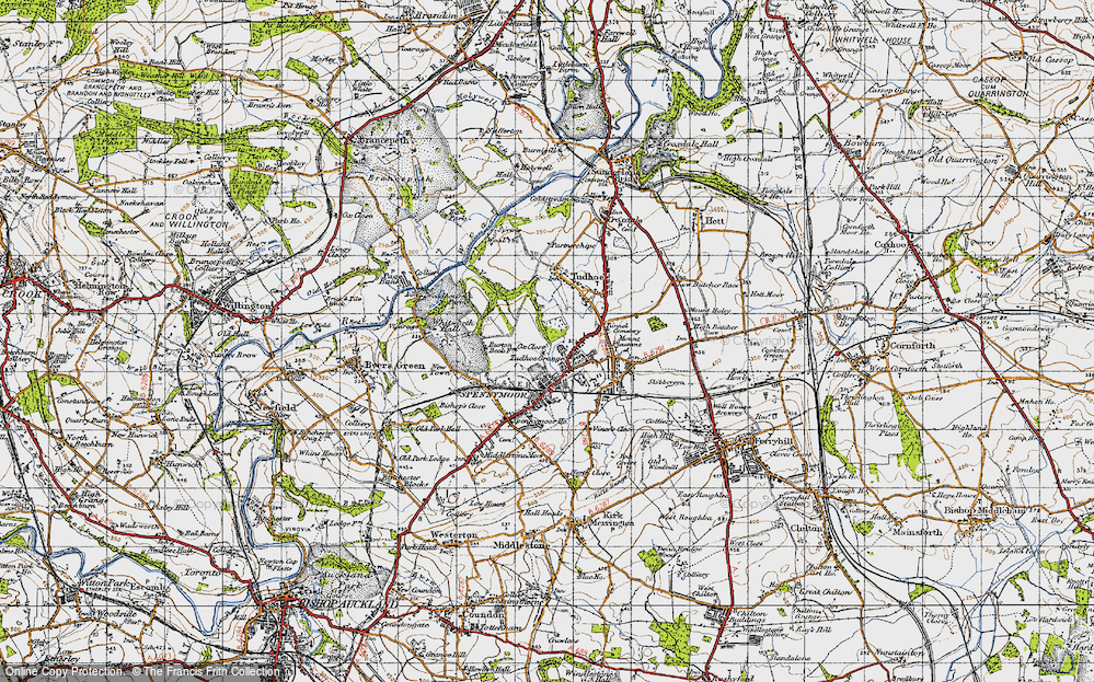 Old Map of Tudhoe Grange, 1947 in 1947