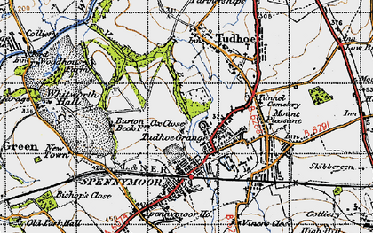 Old map of Tudhoe Grange in 1947