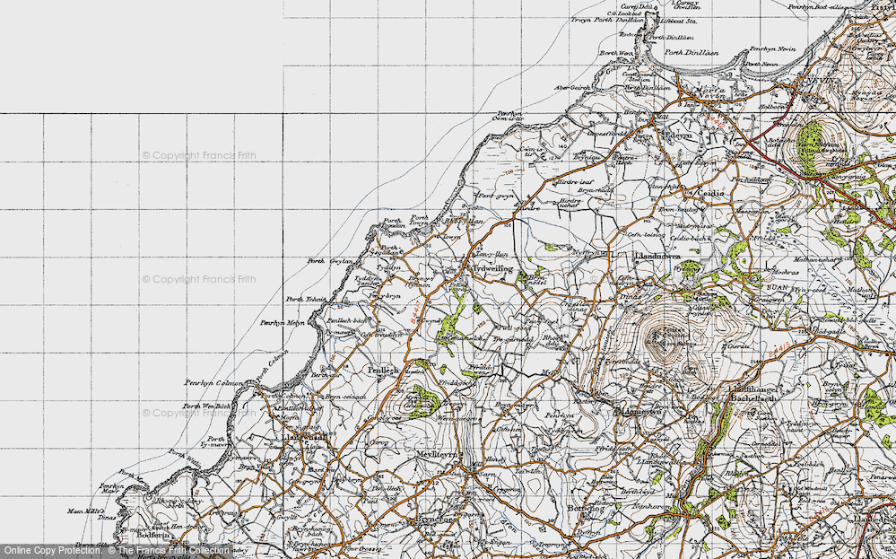 Old Map of Tudweiliog, 1947 in 1947